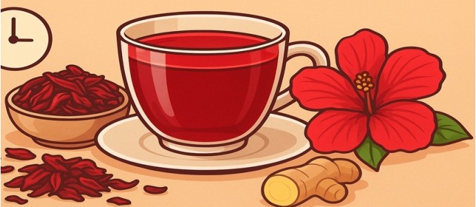 Thé d'hibiscus, un anti age savoureux